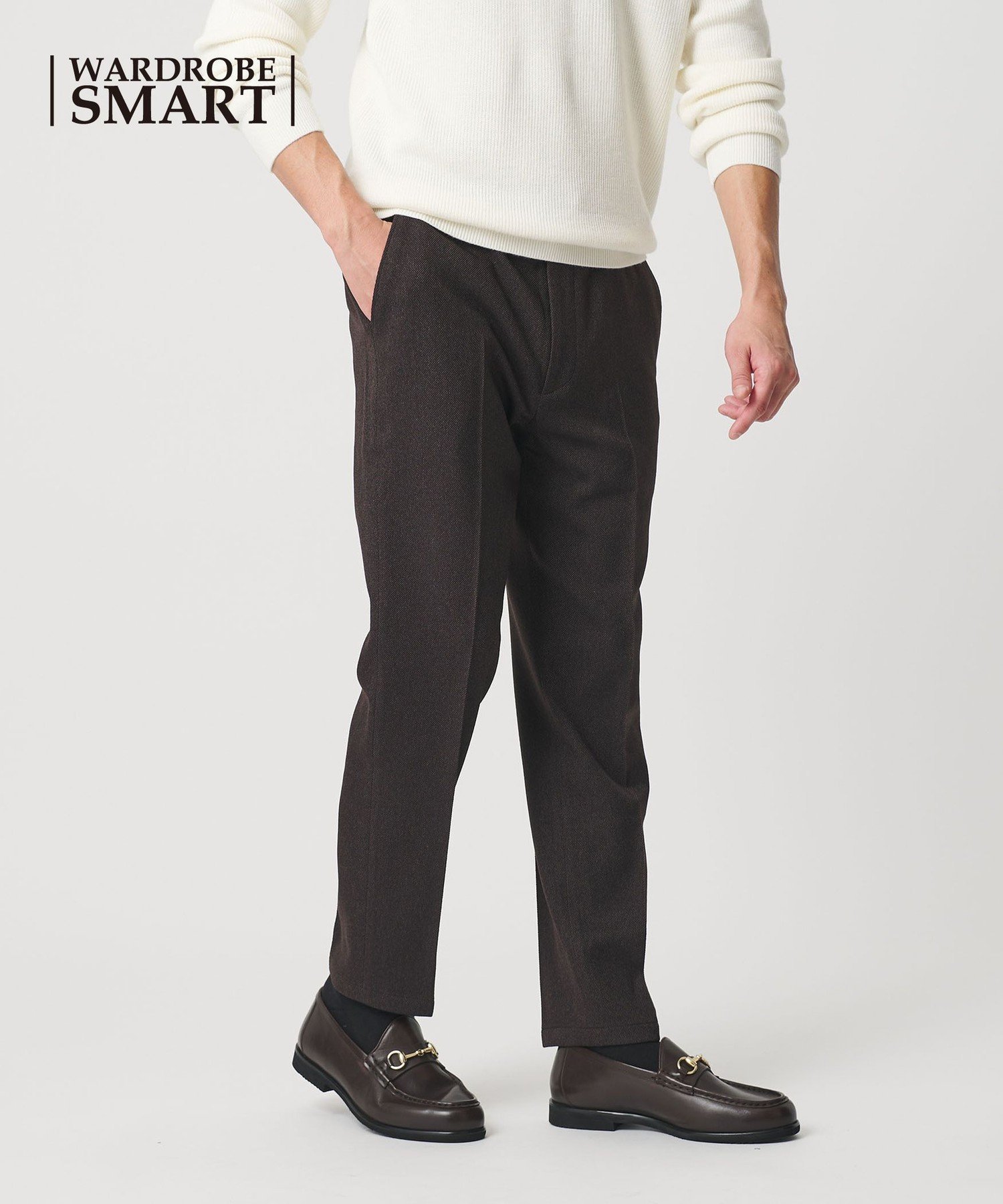 【WARDROBE SMART】ウールライク ノープリーツ パンツ ユナイテッドアローズ アウトレット パンツ その他のパンツ グレー ブラック ブラウン