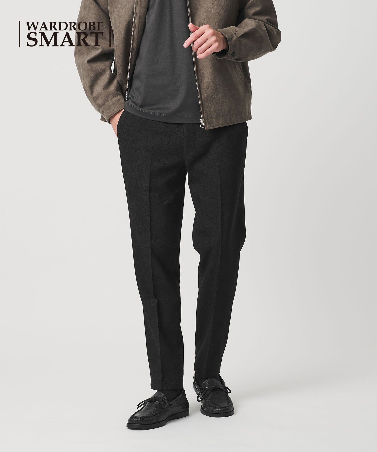 【WARDROBE SMART】ウールライク ノープリーツ パンツ ユナイテッドアローズ アウトレット パンツ その他のパンツ グレー ブラック ブラウン