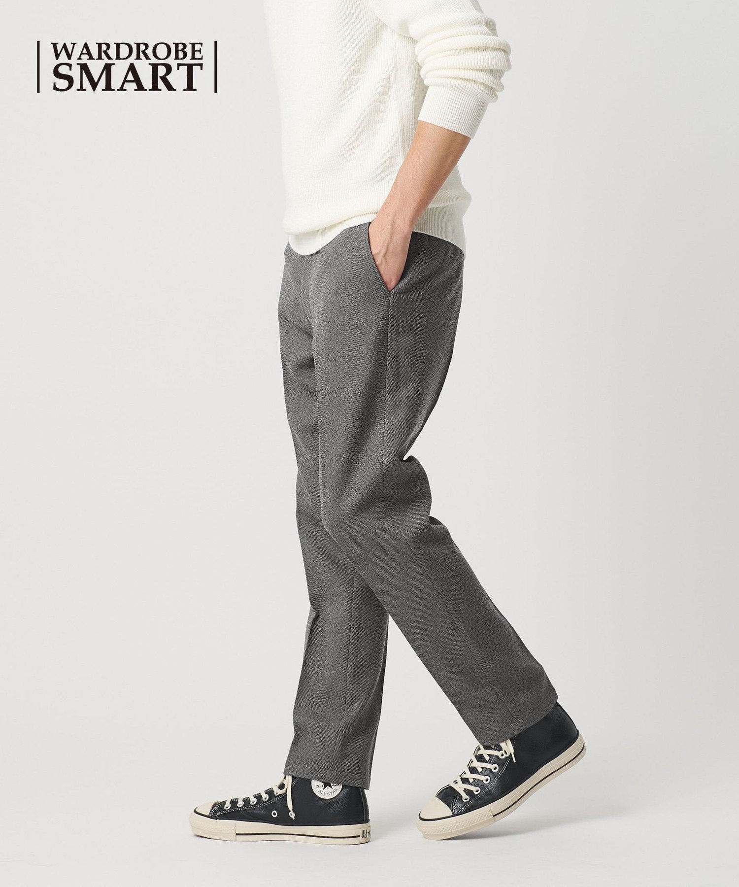 【WARDROBE SMART】ウールライク ノープリーツ パンツ ユナイテッドアローズ アウトレット パンツ その他のパンツ グレー ブラック ブラウン