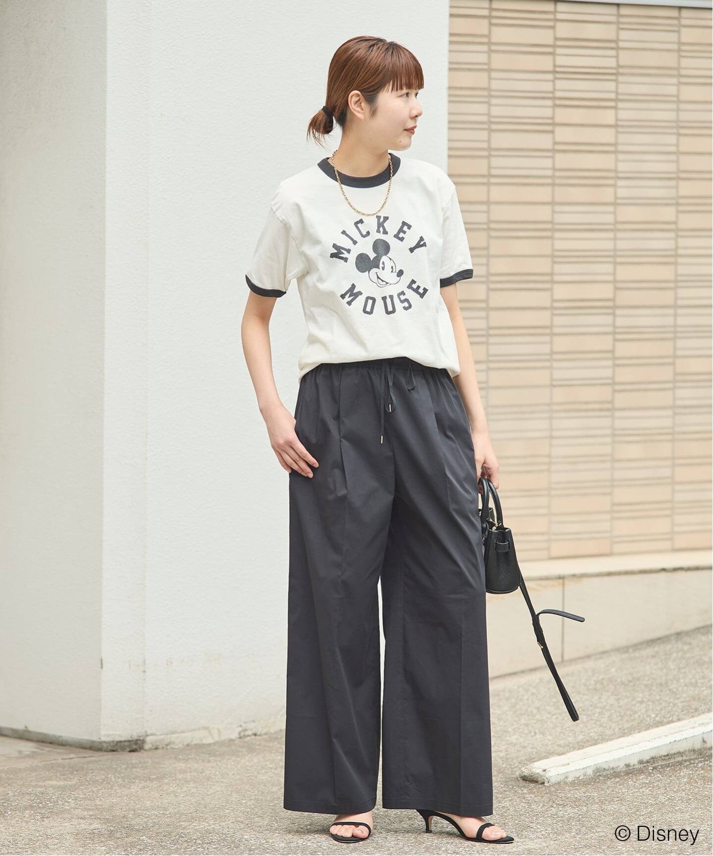 JOURNAL STANDARD L'ESSAGE 《追加》【MICKEY】ピグメントTシャツ ジャーナルスタンダード レサージュ トップス カットソー・Tシャツ ベージュ ホワイト