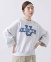 【SALE/73%OFF】Gready Brilliant カレッジロゴ7分袖スウェット グレディブリリアン トップス スウェット・トレーナー グレー ネイビー...
