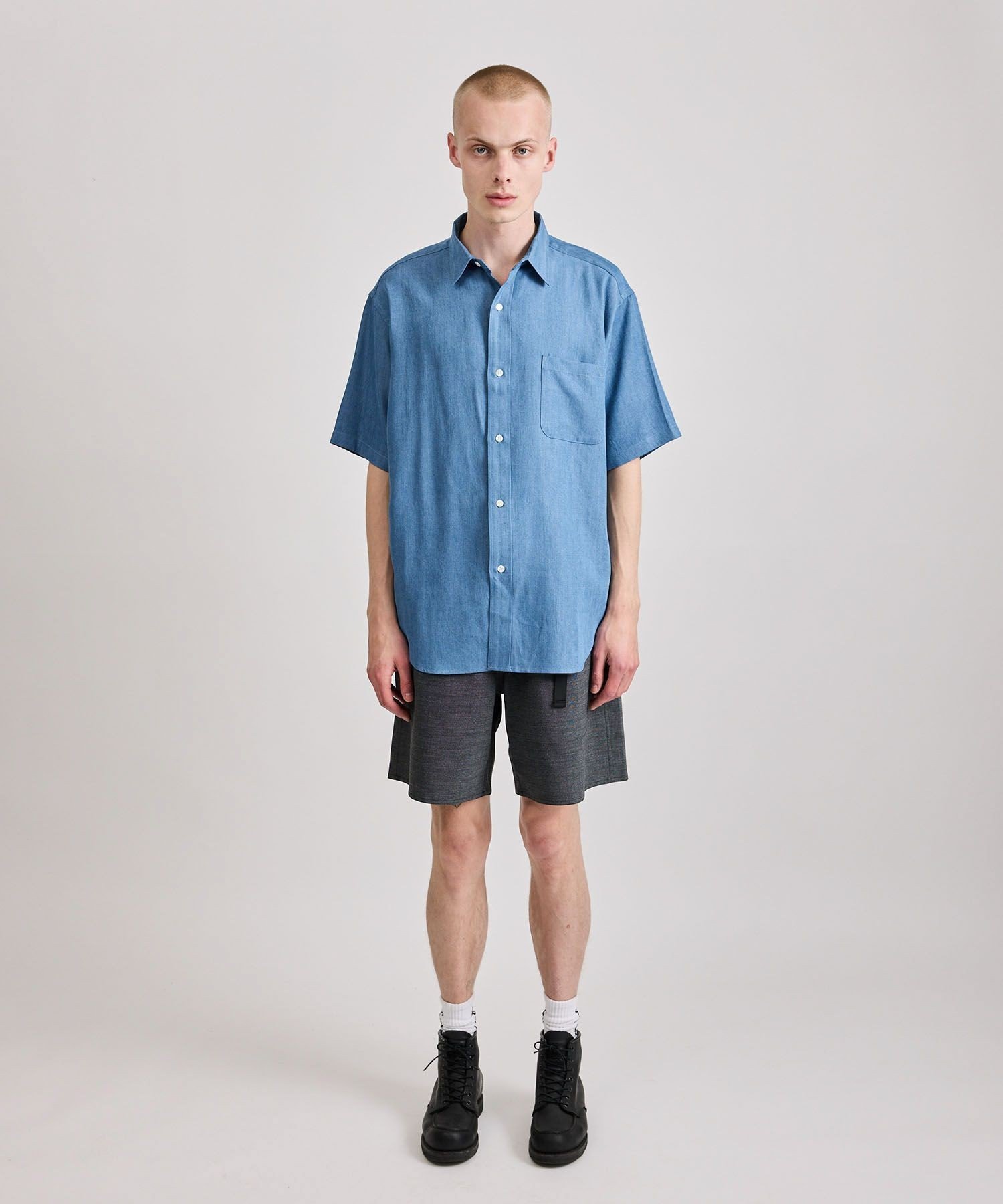【SALE／20%OFF】Saturdays NYC Luca Chambray SS Shirt サタデーズ　ニューヨークシティ トップス シャツ・ブラウス ブルー【送料無料】