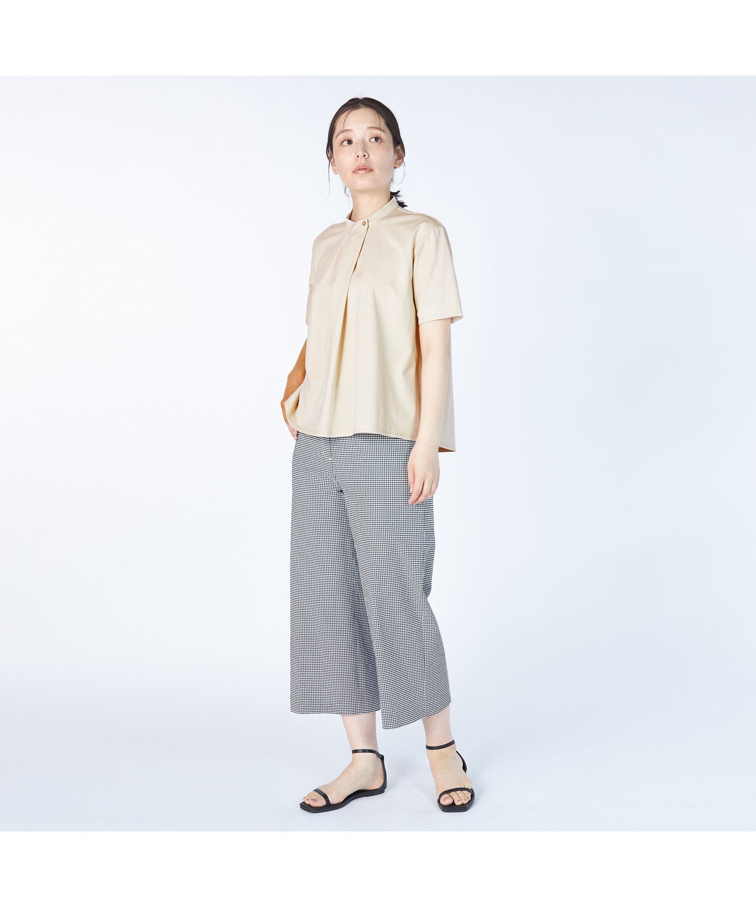 KEITH 【Lサイズ】C/P天竺プルオーバー キース トップス カットソー・Tシャツ ブラック ベージュ