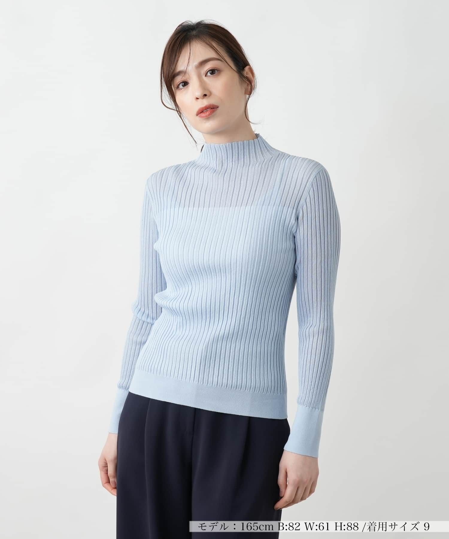 【SALE／48%OFF】Leilian 【店舗人気】ハイネックニット レリアン トップス ニット ブラック ベージュ【送料無料】