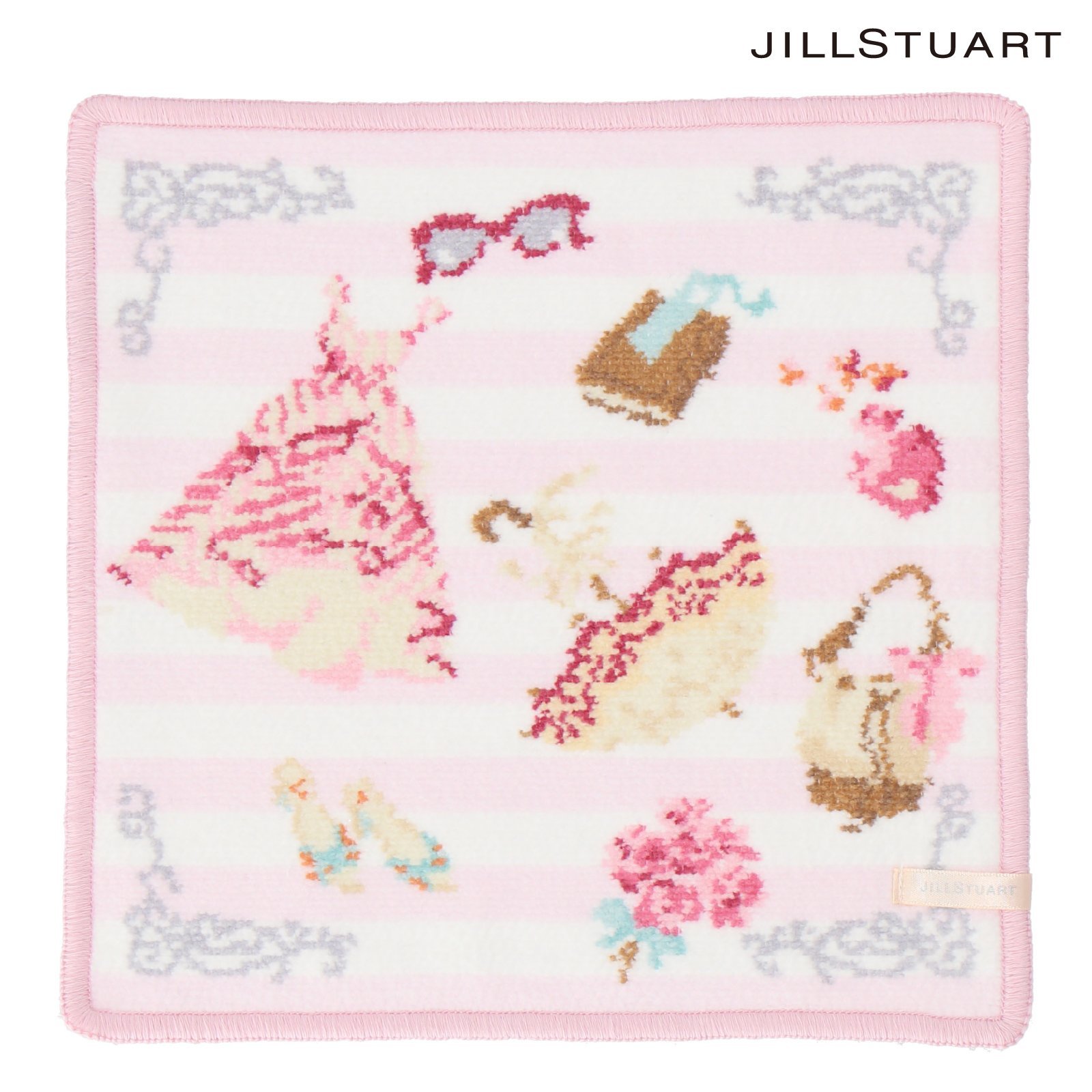 JILL STUART JILL STUART(ジルスチュアート) シェニール織ハンカチ インターモードカワベ ファッション雑貨 ハンカチ・ハンドタオル ブルー ピンク ベージュ
