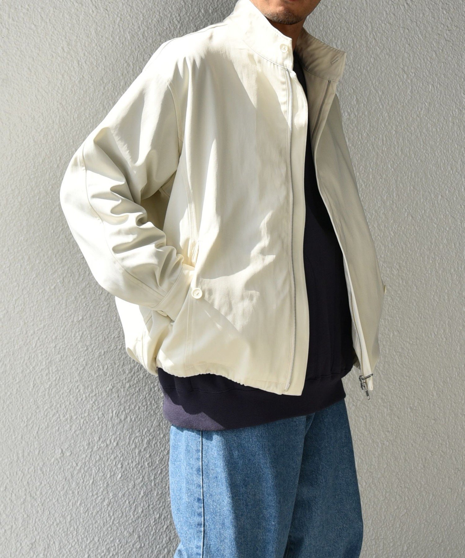 【SALE／60%OFF】SHIPS any 【WEB限定】SHIPS any: オーバーサイズ コットン ギャバジン スピンドル トラック ブルゾン 24FW◇ シップス ジャケット・アウター ブルゾン・ジャンパー ブラウン ベージュ ブラック【送料無料】