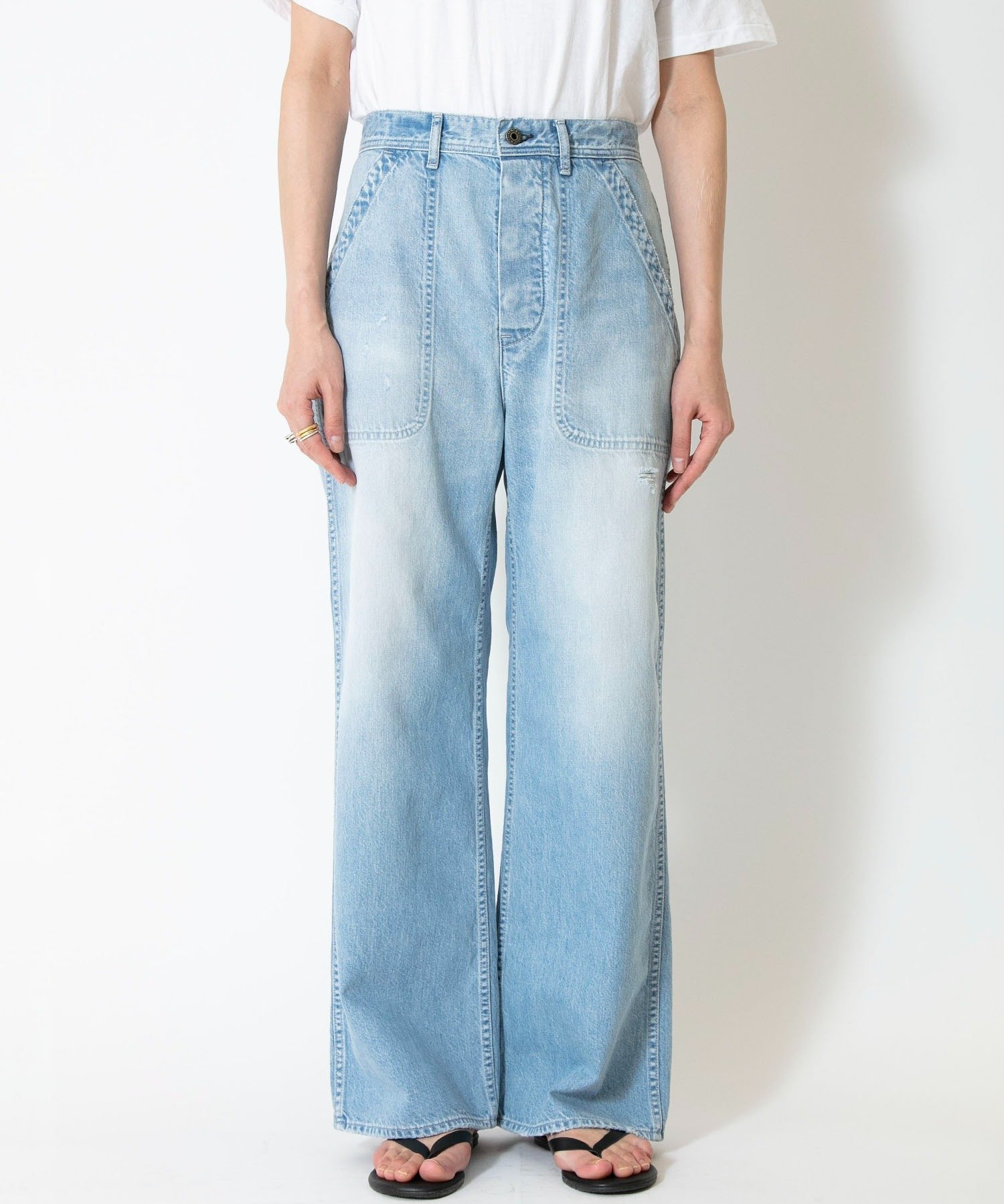 Johnbull Private labo 11オンスデニムデッキパンツ ジョンブルプライベートラボ パンツ ジーンズ・デニムパンツ ブルー