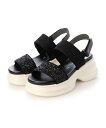 【SALE/28%OFF】MODE ET JACOMO ボリュームソールグリッターサンダル モード・エ・ジャコモ×イング シューズ・靴 サンダル【送料無料】
