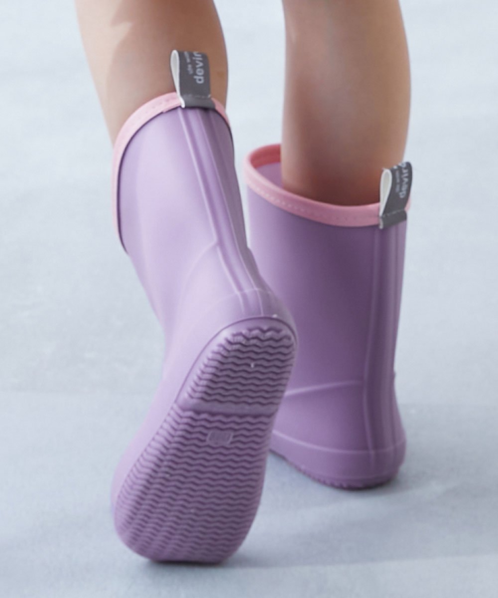 devirock 下駄箱に入る 軽量レインブーツ レインブーツ 雨具 シューズ 靴 25SS デビロック シューズ・靴 レインシューズ・ブーツ ブルー パープル