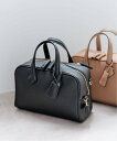Spick & Span 《予約》mica della valle / ミカデラヴァッレ Monica スピックアンドスパン バッグ ボストンバッグ ベージュ ブラック【送料無料】