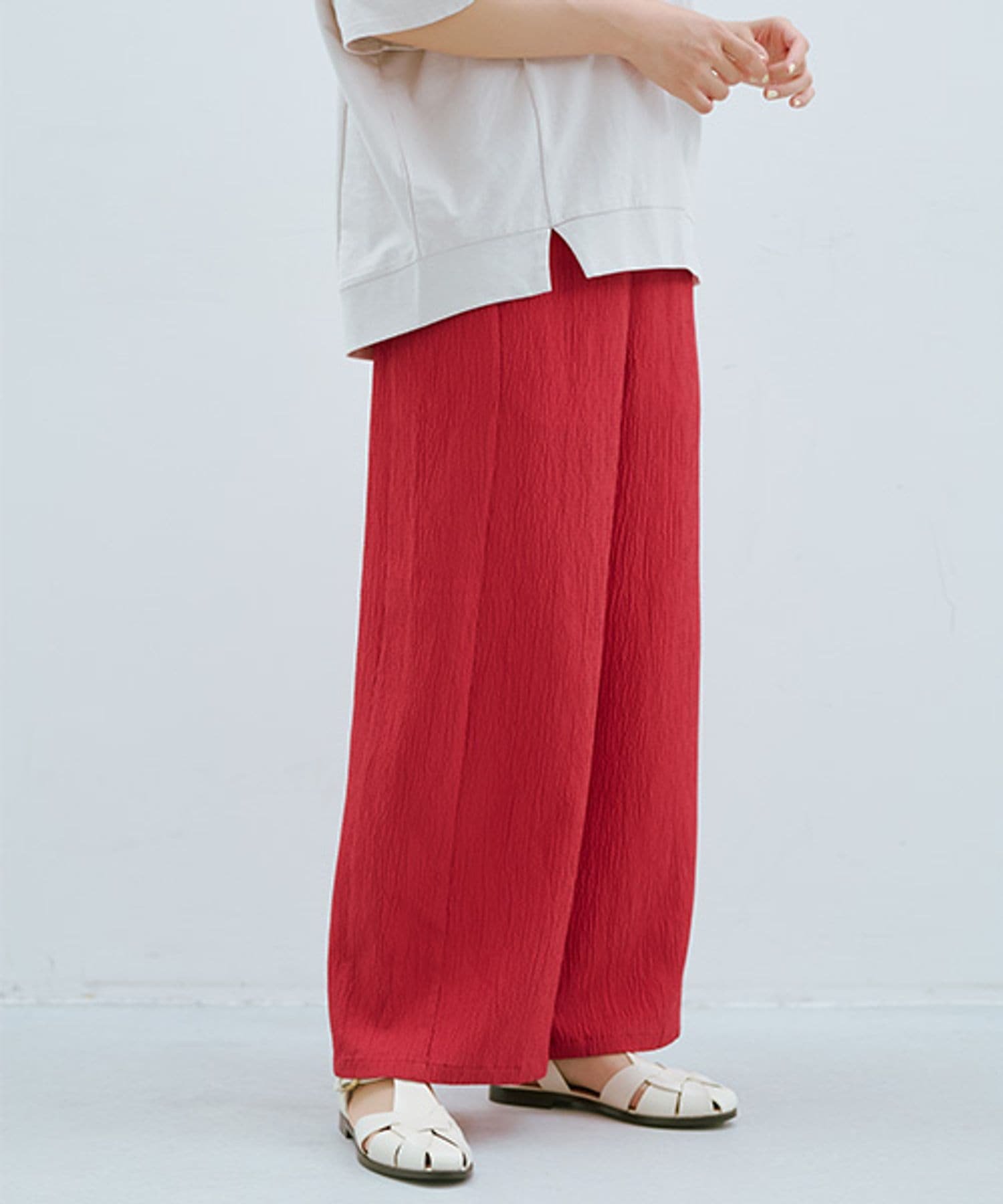 studio CLIP 【ミカタプロジェクト】お悩み解決!スッキリストレートパンツ スタディオクリップ パンツ ..