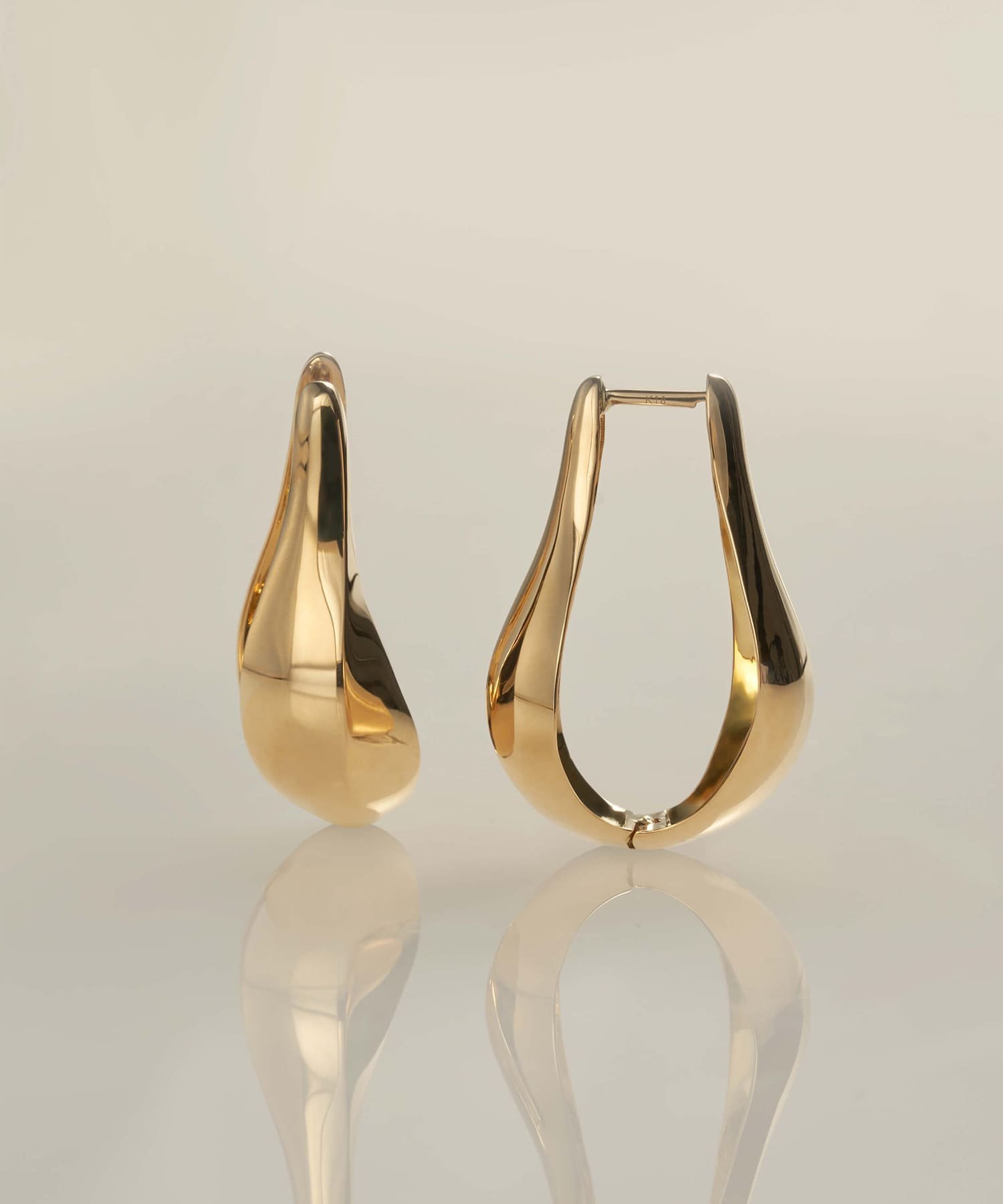 XOZ K18 yuragi silk pierced earrings L ゆらぎ シルク ピアス L クロスオズ アク...