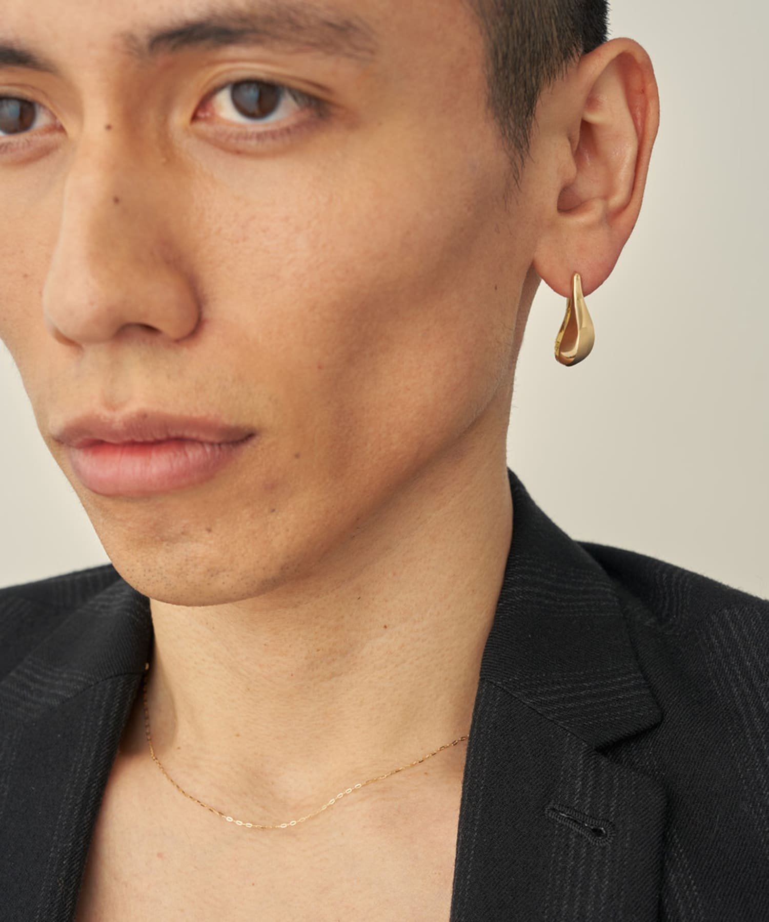 XOZ K18 yuragi silk pierced earrings L ゆらぎ シルク ピアス L クロスオズ アク...