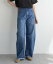 【SALE/10%OFF】notch. カーブデニムパンツ ノッチ パンツ ジーンズ・デニムパンツ ブルー ブラック【送料無料】 5,385円