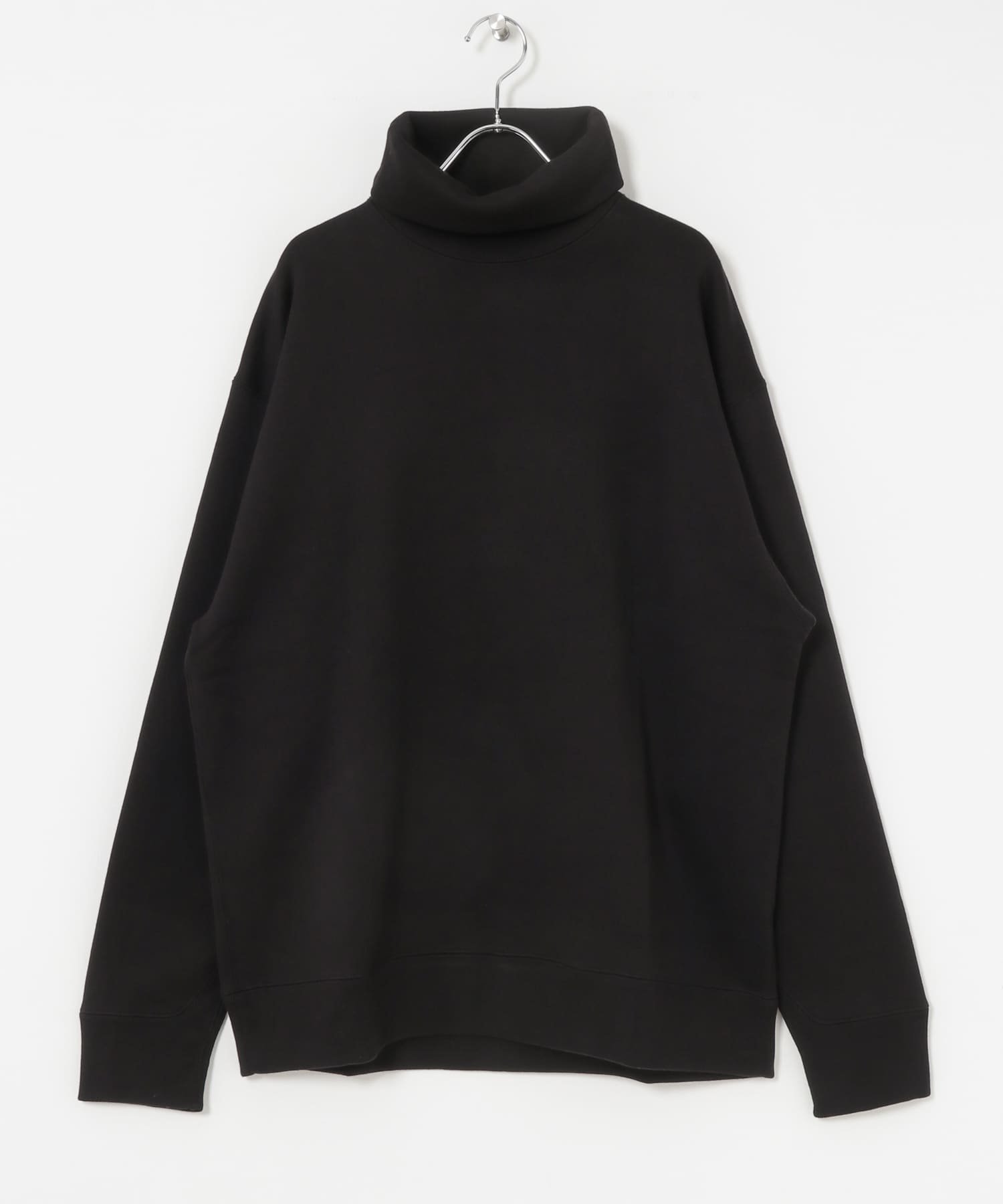 URBAN RESEARCH ATON ZEROTSURIURAKE HIGH NECK SWEAT SHIRTS アーバンリサーチ トップス スウェット・トレーナー ブラック【送料無料】