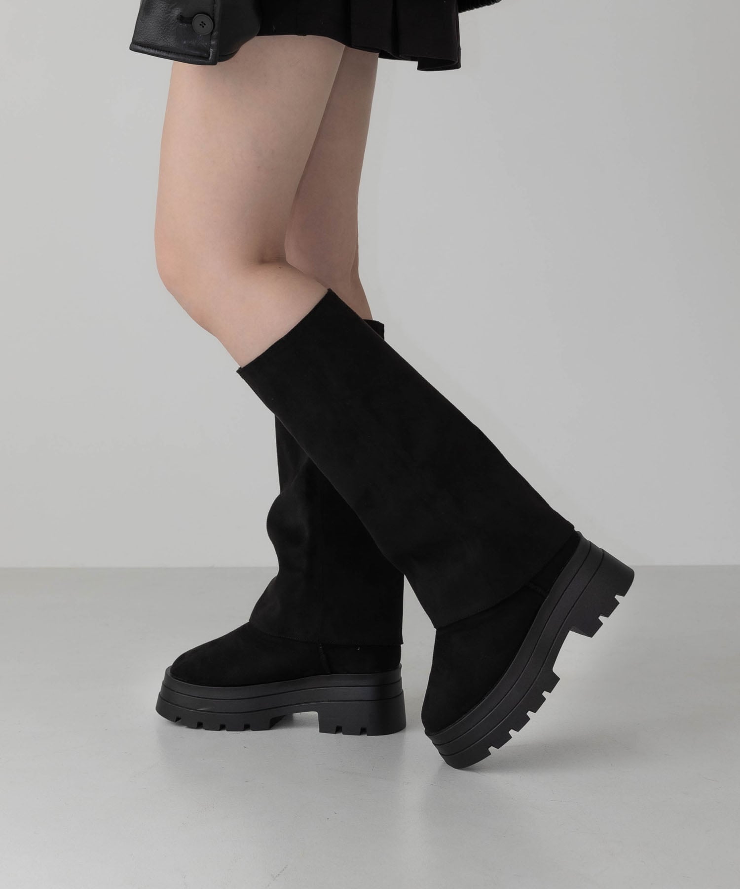 【SALE／42%OFF】EVOL 【S-LLサイズ展開・美脚効果あり】2WAYムートンカバーブーツ イーボル シューズ・靴 ブーツ【送料無料】