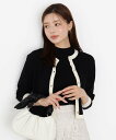 PROPORTION BODY DRESSING ニュアンス釦ニットアンサンブル プロポーションボディドレッシング トップス ニット ピンク ブラック【送料無料】