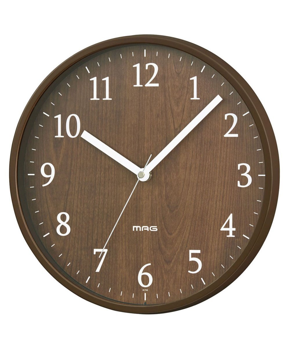 MAG MAG 掛時計 W-742 W-748 ローラ インテリア・生活雑貨 時計 ブラウン