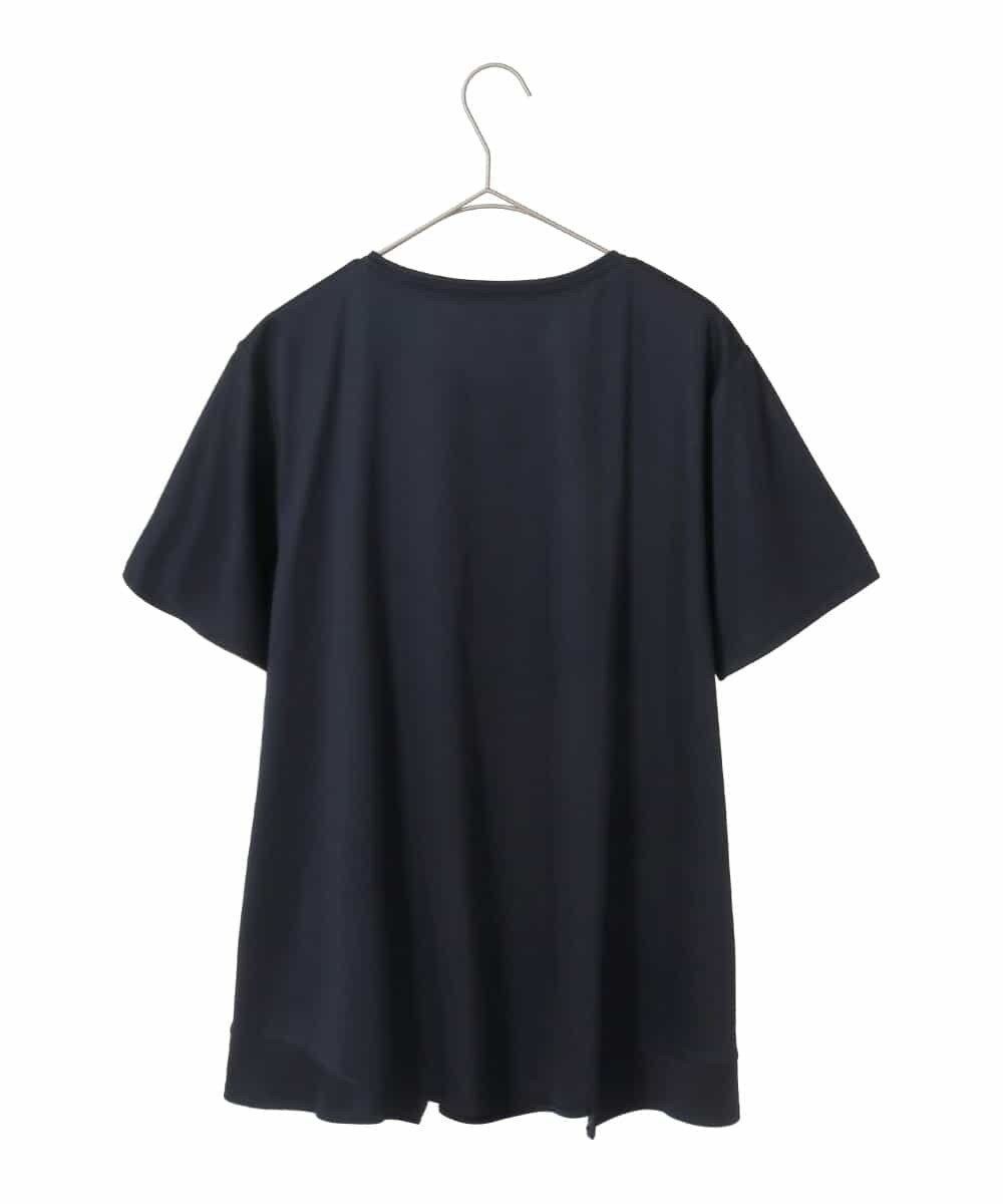 HIROKO BIS GRANDE 【大きいサイズ/接触冷感】ペイントグラフィックデザインカットソー ヒロコ ビス グランデ トップス カットソー・Tシャツ ホワイト ネイビー