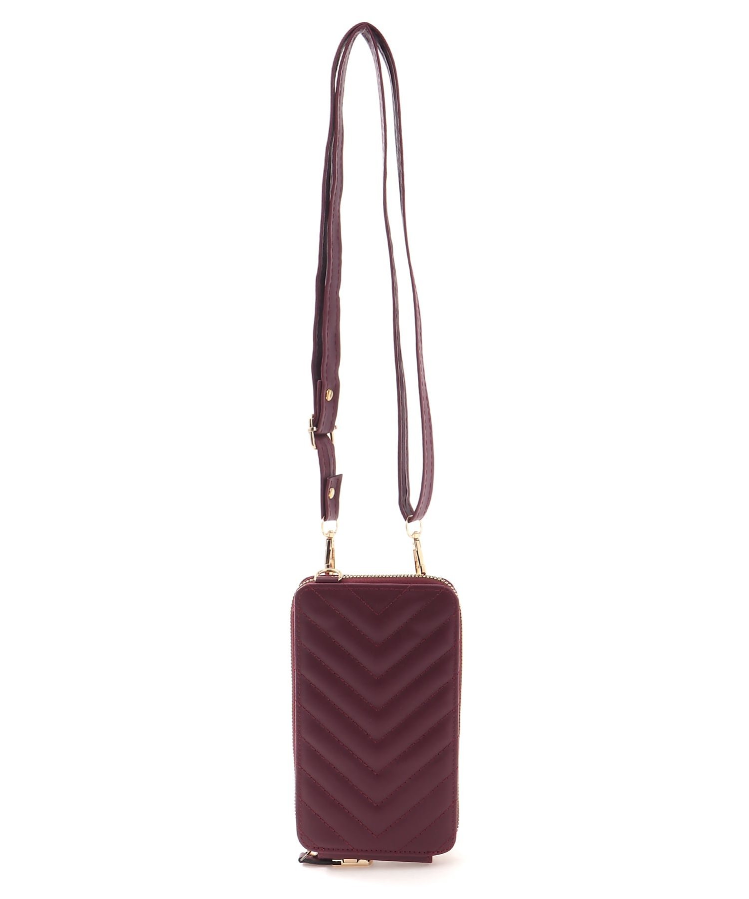 【SALE／20%OFF】FReePLACe FReePLACe/(W)ショルダー付き ウォレット マルチケース ミニョントレフル ルームヨンマルサンセレクティッド バッグ ショルダーバッグ パープル