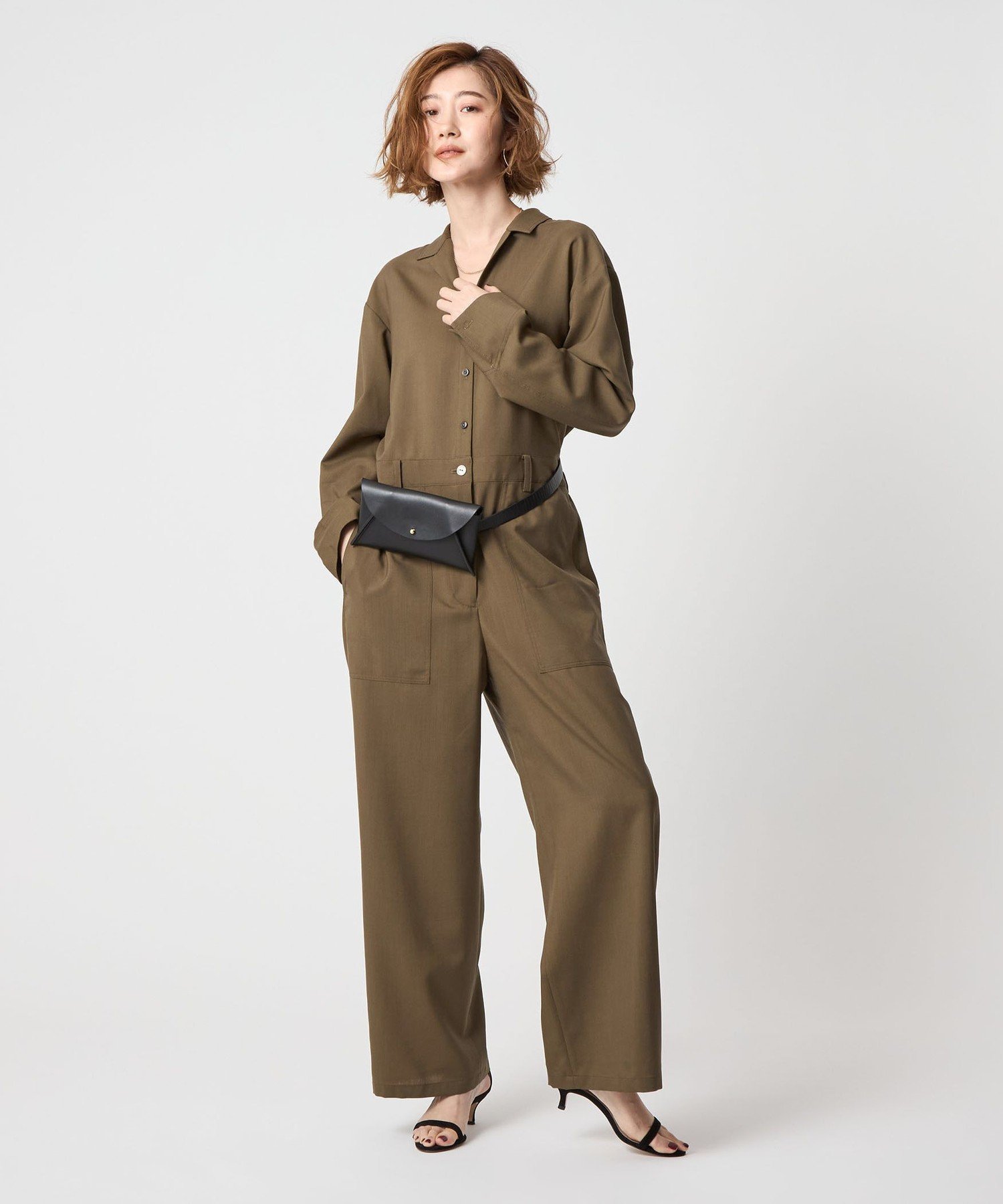 [SALE / 30 % OFF] conte <conte> 오픈 컬러 올인원 유나이티드 아로즈 아울렛 올인원 오버올 올인원 연결 베이지 네이비 [무료 배송]