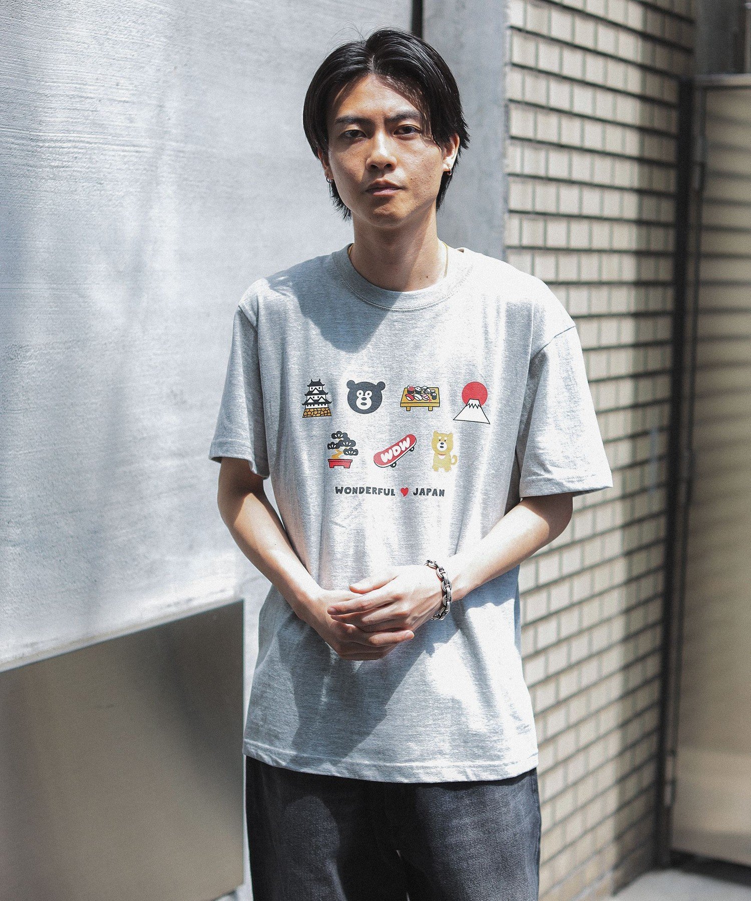 【SALE／30%OFF】BEAMS T 【SPECIAL PRICE】BEAMS T / LOVES JAPAN ベア Tシャツ ビームス アウトレット トップス カットソー・Tシャツ グレー ネイビー