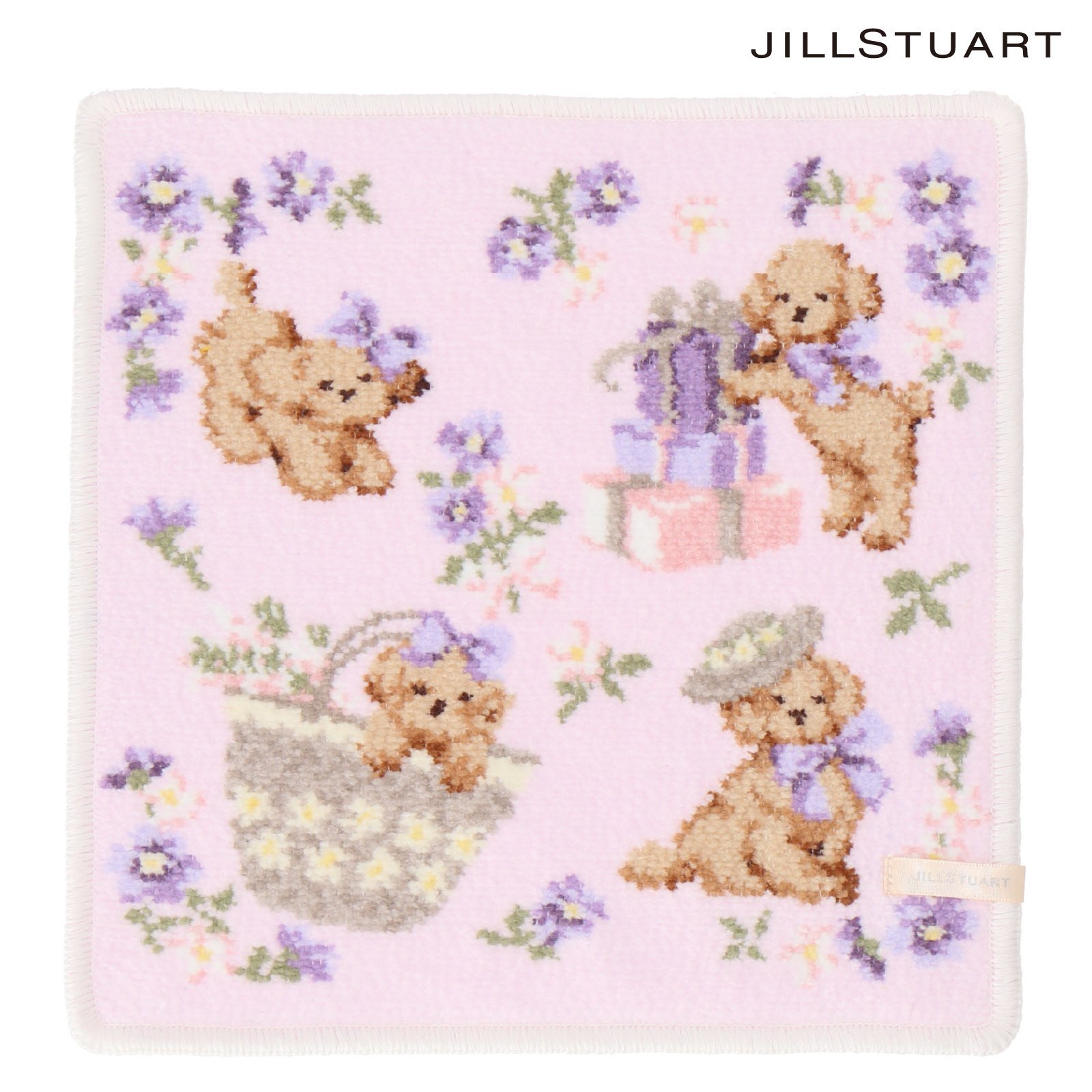 ジルスチュアート JILL STUART JILL STUART(ジルスチュアート) シェニール織ハンカチ インターモードカワベ ファッション雑貨 ハンカチ・ハンドタオル ピンク グレー