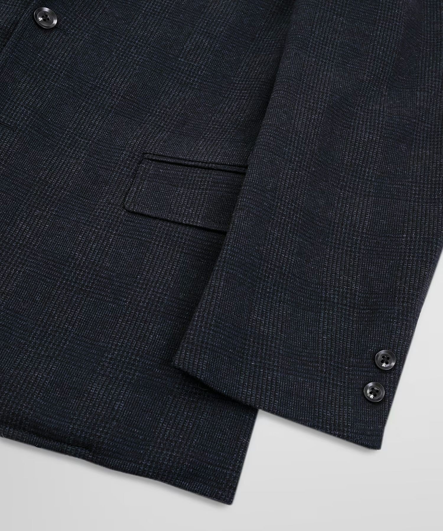 【SALE／30%OFF】BROOKS BROTHERS コットンブレンド グレンチェック 段返り3釦 ニットジャケット Traditional ブルックス ブラザーズ ジャケット・アウター テーラードジャケット・ブレザー グレー【送料無料】