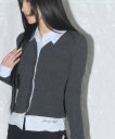 NASTY FANCY CLUB 【NASTY FANCY CLUB】CHECK SHIRT LAYERED CARDIGAN ネバーマインドザエックスユー/チ...