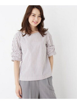 【SALE/60%OFF】OPAQUE.CLIP 【洗える・42(LL)WEB限定サイズ】ツイストスリーブブラウス オペークドットクリップ シャツ/ブラウス【RBA_S】【RBA_E】