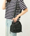 【SALE/41%OFF】MAGASIN DE MODE Onjna MAGASIN DE MODE Onjna/コード編み巾着ショルダーバッグ SNBD セットアップセブン バッグ ショルダーバッグ ブラック
