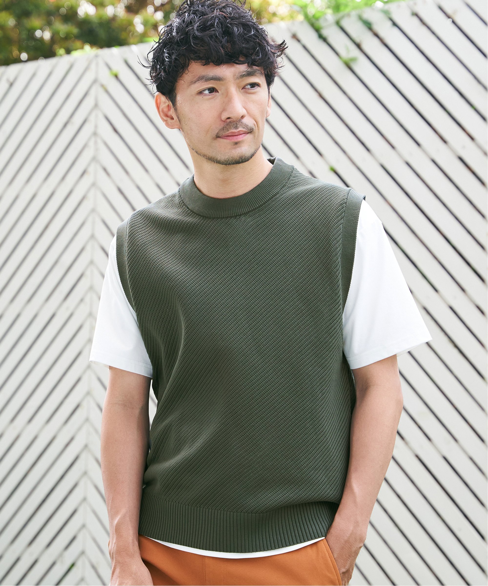 【SALE／30%OFF】ikka 【洗濯機で洗える】GOKU楽ニットカルゼベスト イッカ トップス ベスト・ジレ ブ..