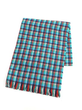 TWEED MILL TWEEDMILL/スモールチェックオオバンストール ヴァンテアン ファッショングッズ ストール グリーン パープル レッド【送料無料】