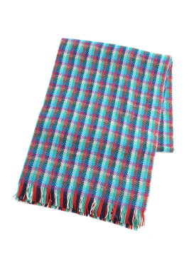 TWEED MILL TWEEDMILL/スモールチェックオオバンストール ヴァンテアン ファッショングッズ ストール グリーン パープル レッド【送料無料】