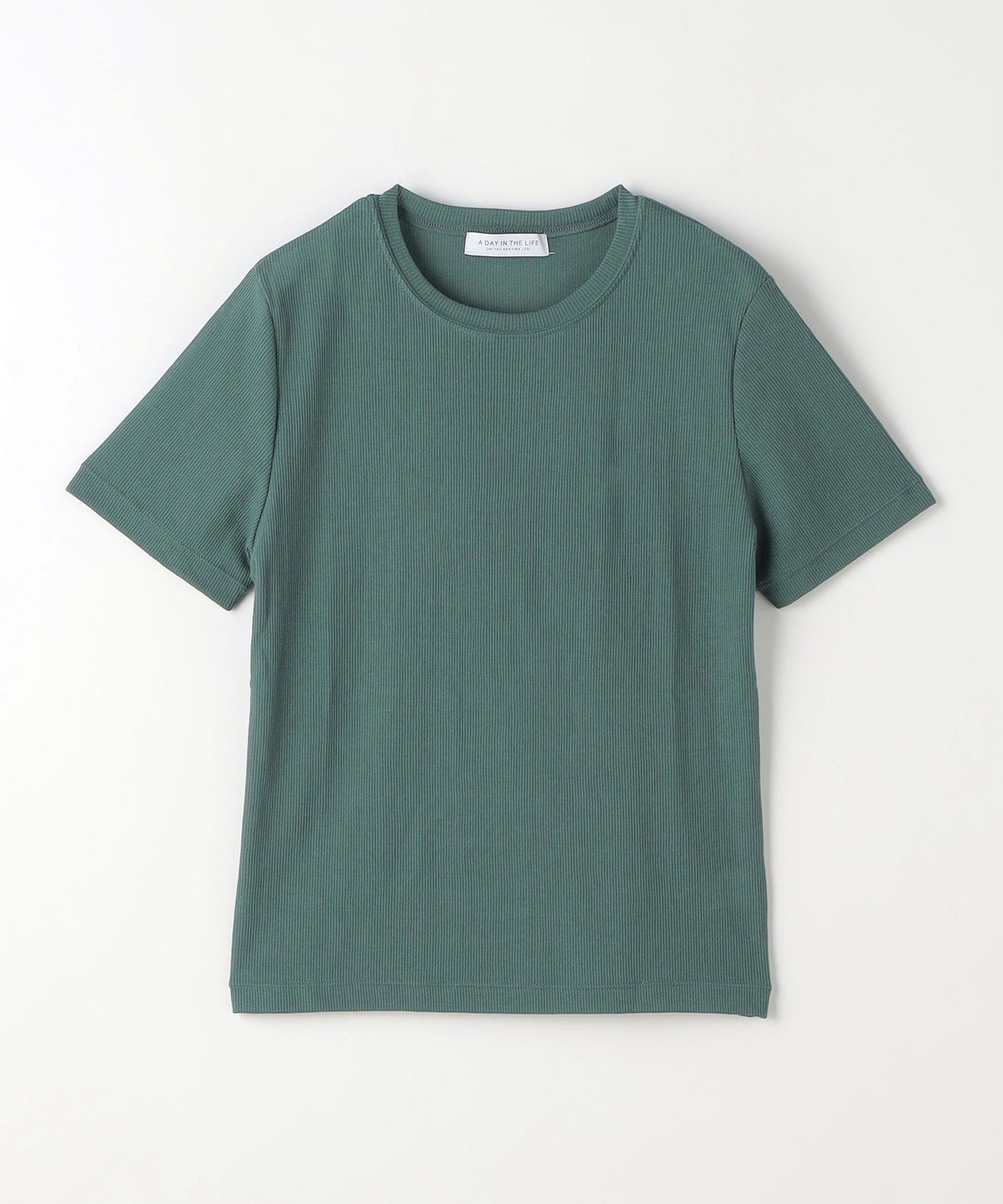 【SALE／30%OFF】a day in the life シアーリブ コンパクトTシャツ ＜A DAY IN THE LIFE＞ ユナイテッドアローズ アウトレット トップス カットソー・Tシャツ ホワイト ブラックのサムネイル