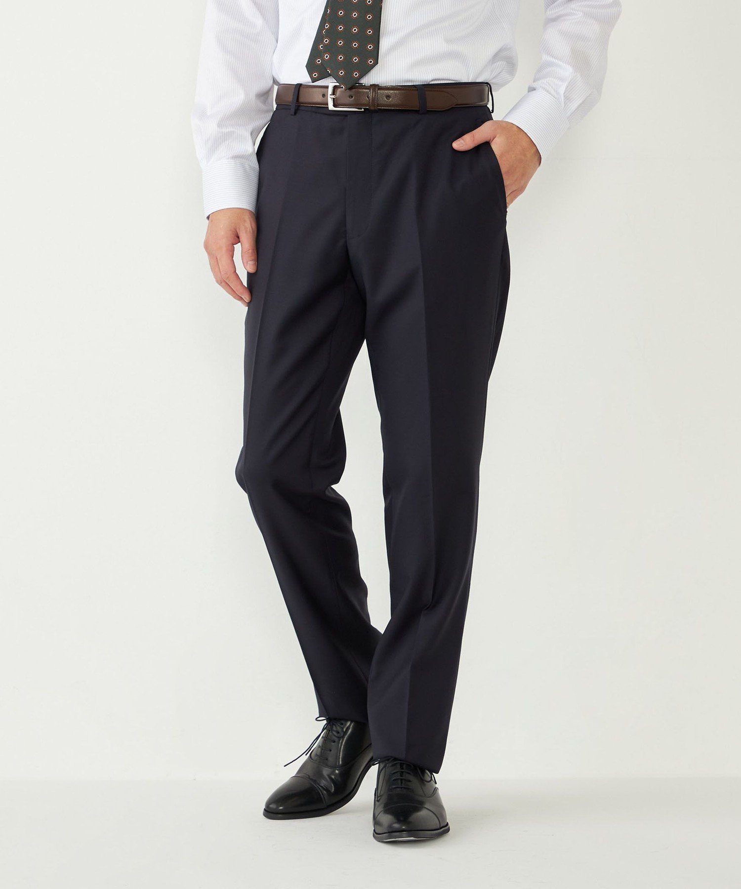 SHIPS Colors SHIPS Colors:CANONICO PERENNIALソリッドパンツ(セットアップ対応可能) シップス スーツ・フォーマル スーツパンツ ブルー ネイビー【送料無料】