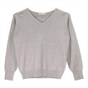 【SALE/35%OFF】BRICK HOUSE by Tokyo Shirts Vネックニットプルオーバー ベーシック レディース BL05I501DD10X00-30 トーキョーシャツ トップス ニット グレー