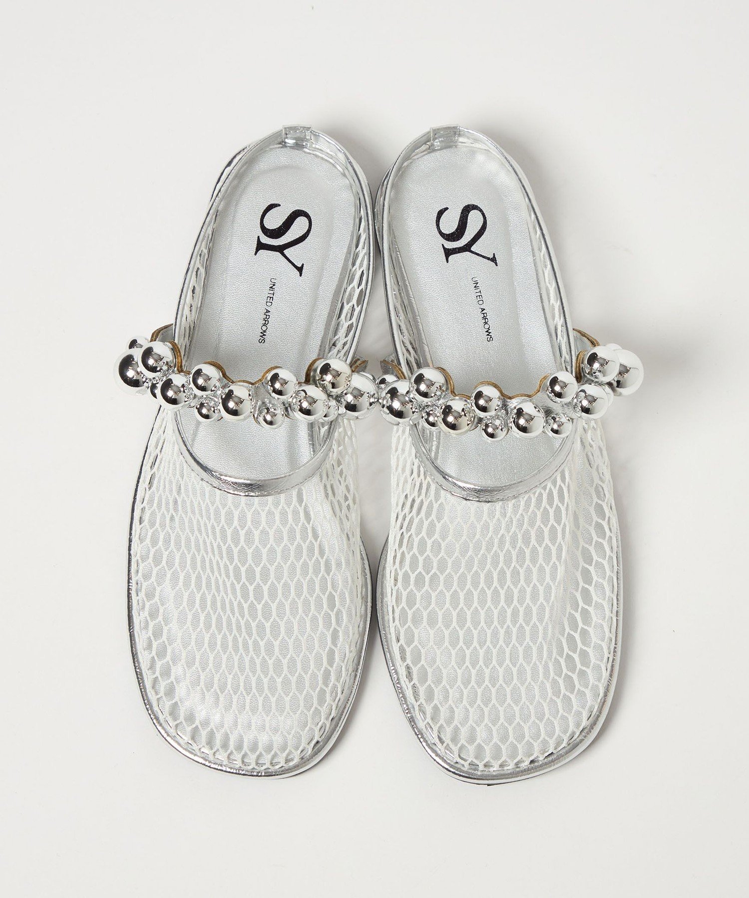 SY UNITED ARROWS ＜SY＞フィッシュネットスタッズ フラット10●↑ オデット エ オディール シューズ・靴 パンプス ブラック シルバー【送料無料】のサムネイル