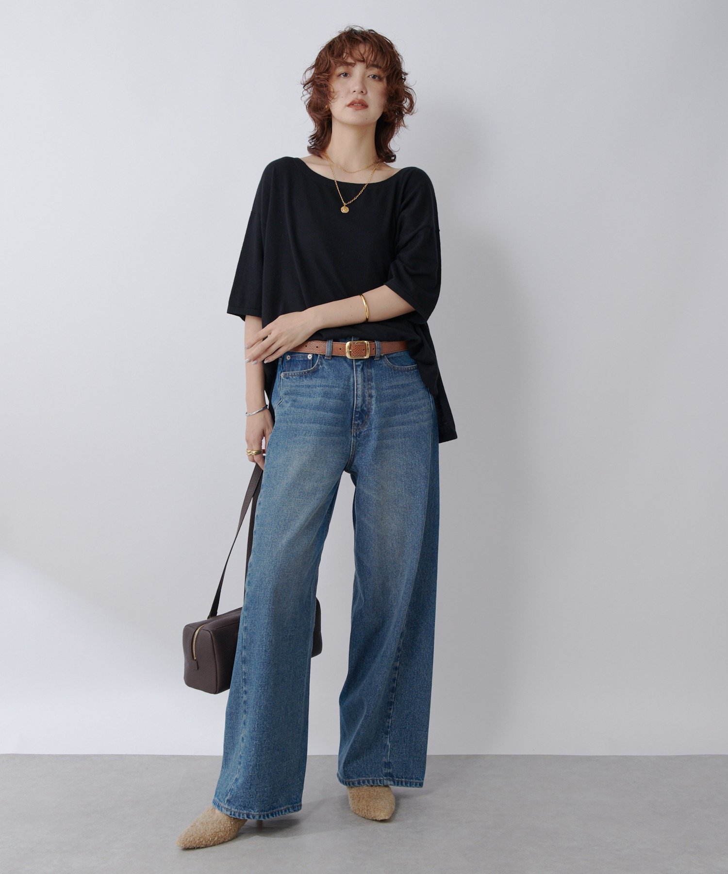 RIVE DROITE 【MONN.:.】【3サイズ展開】フロントナローデニムパンツ リヴドロワ パンツ ジーンズ・デニムパンツ ブルー