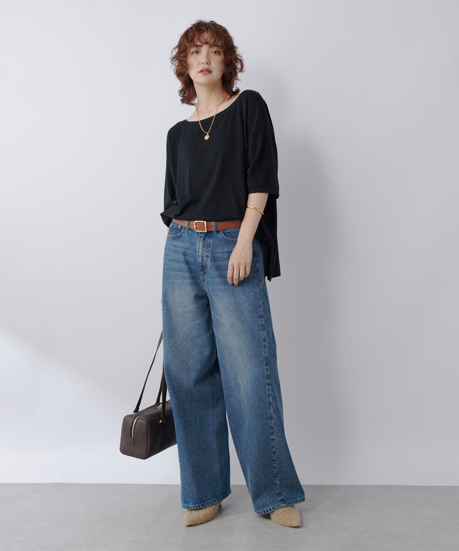 RIVE DROITE 【MONN.:.】【3サイズ展開】フロントナローデニムパンツ リヴドロワ パンツ ジーンズ・デニムパンツ ブルー