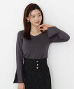 PROPORTION BODY DRESSING チャームスリーブニット プロポーションボディドレッシング トップス ニット ベージュ グレー ブルー【送料無料】