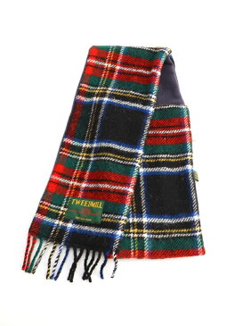 TWEED MILL TWEEDMILL/タータンウラフリースループマフラー ヴァンテアン ファッショングッズ マフラー/スヌード ブラック ブルー グレー レッド【送料無料】