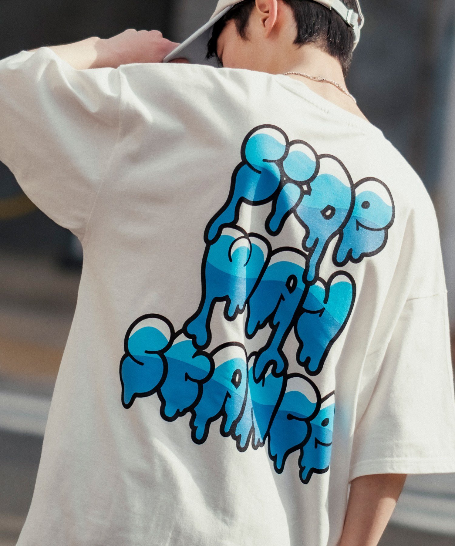 【SALE／43%OFF】SIDEWAY STANCE SIDEWAY STANCE サイドウェイスタンス ドリップロゴ プリント 半袖Tシャツ インプローブス トップス カットソー・Tシャツ グリーン パープル ブラック ホワイト