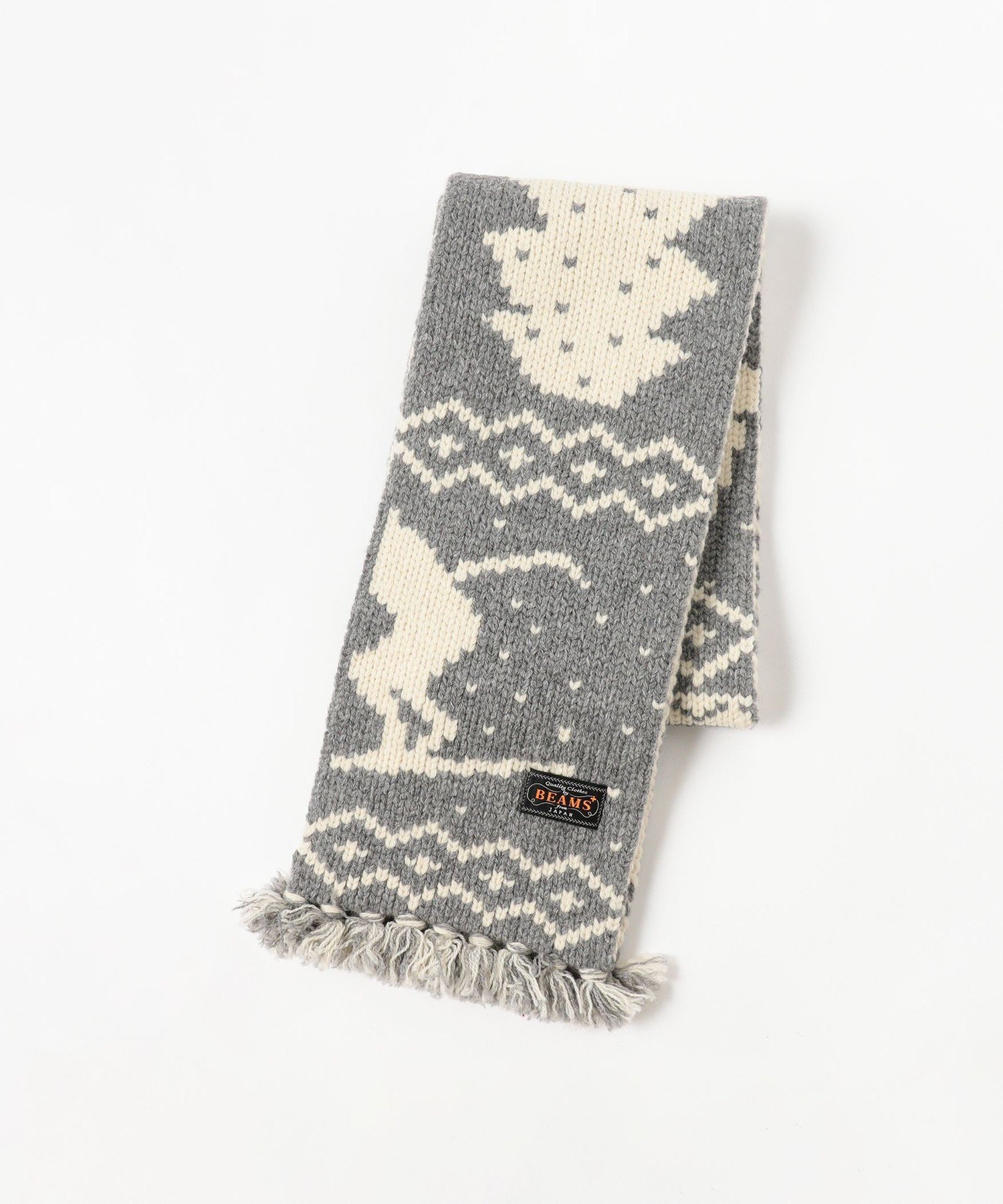 【SALE／60%OFF】BEAMS PLUS Muffler Jacquard Nordic Pattern ビームス アウトレット ファッション雑貨 マフラー・ストール・ネックウォーマー ブラウン【送料無料】
