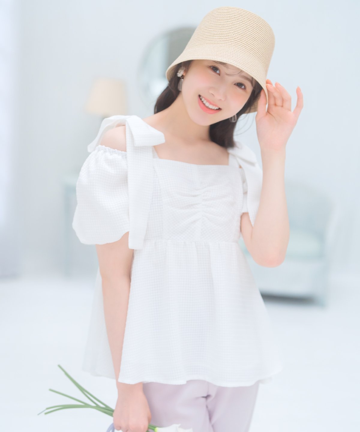 WILLSELECTION 【6/6(fri)10時発売】2WAYペプラムブラウス ウィルセレクション トップス シャツ・ブラウス グリーン ブラック ホワイト ピンク【送料無料】のサムネイル