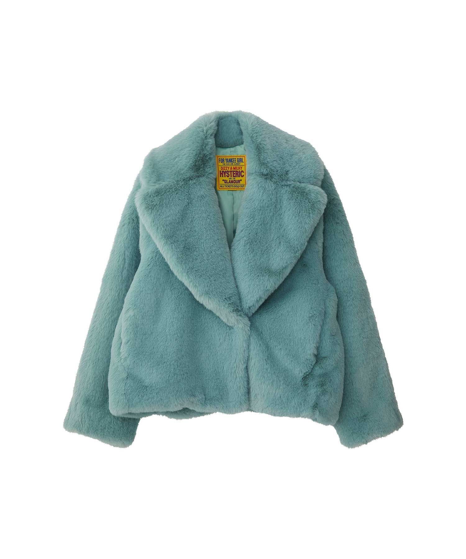 HYSTERIC GLAMOUR FIRE BEAR刺繍 フェイクファーブルゾン ヒステリックグラマー ジャケット・アウター ブルゾン・ジャンパー ピンク ブラック グリーン【送料無料】のサムネイル