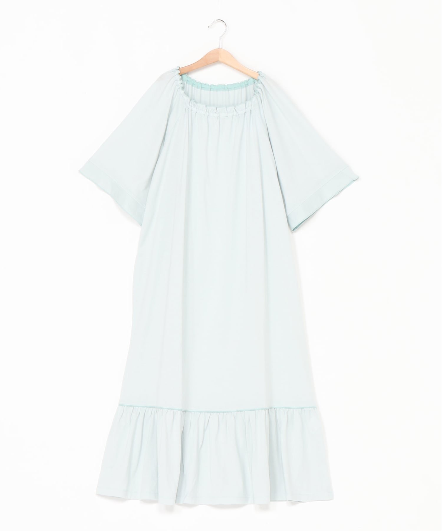 KID BLUE (W)26CM天竺 5分袖ナイティ キッドブルー インナー・ルームウェア その他のインナー・ルームウェア ブルー