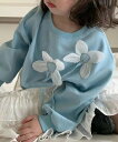 【SALE/20%OFF】aimoha KIDS 【aimoha-KIDS-】子供服 立体花飾り付きスウェット アイモハ トップス スウェット・トレーナー ブル...
