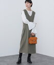 【SALE/50%OFF】BEAMS HEART WOMEN ジャンパースカート * ブラウス セット(セットアイテム) ビームス アウトレット ワンピース・ドレス その他のワンピース・ドレス カーキグリーン ブラック ベージュ【送料無料】