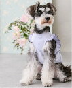 【SALE/50%OFF】petit main 【DOG】総柄肩フリルタンク ナルミヤオンライン ペット用品 ペットウェア・ペット服 パープル ホワイト